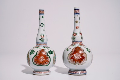 A pair of Chinese famille verte water sprinklers, Kangxi