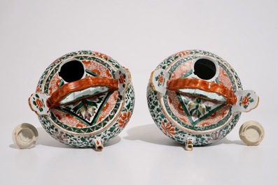A pair of Chinese famille verte lime pots, poss. for the Vietnamese market, Kangxi