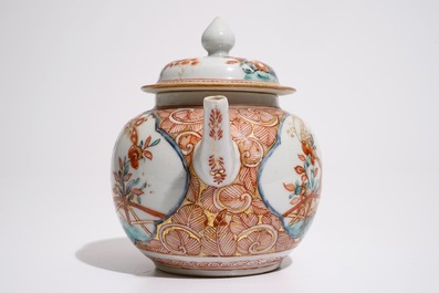 Een Chinese Amsterdams bont theepot met deksel, Qianlong