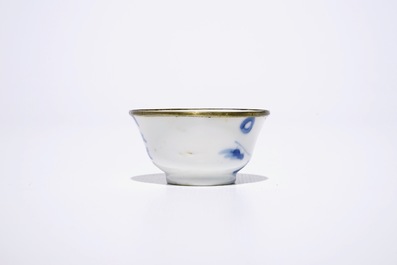 Six Chinese blue and white &quot;Bleu de Hue&quot; wine cups for the Vietnamese market, 19th C.