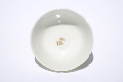 A fine Chinese export porcelain eggshell cup and saucer with a farmer and his buffalo, Yongzheng