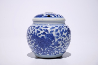 A Chinese blue and white huqqa or hookah base for the Islamic market, Kangxi