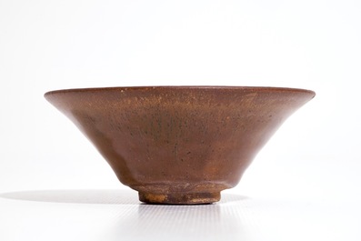 A Chinese Jian russet brown glazed tea bowl, Song