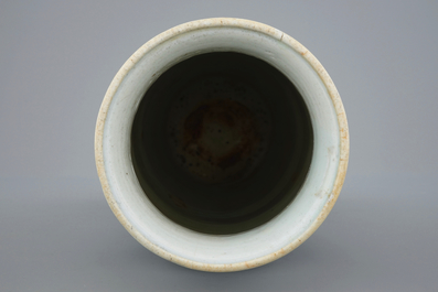 A Chinese wucai &quot;sleeve&quot; vase, Transitional period