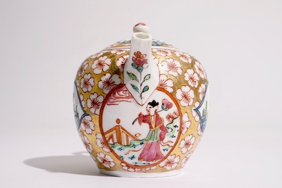 A Dutch-decorated Meissen teapot and cover, ca. 1720
