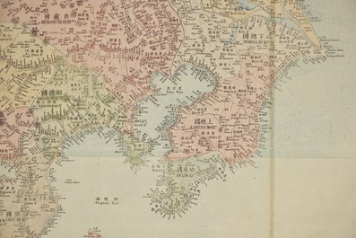 A large printed map of Japan and its islands, Meiji, ca. 1900