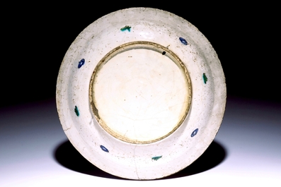 An Iznik pottery dish with polychrome design, Turkey, late 16th C.