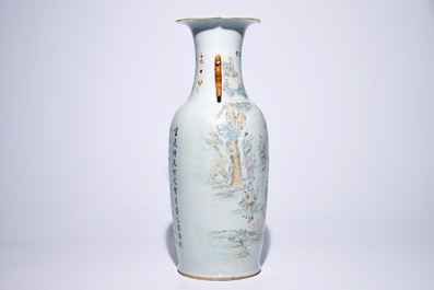 Un grand vase en porcelaine de Chine qianjiang cai, 19/20&egrave;me