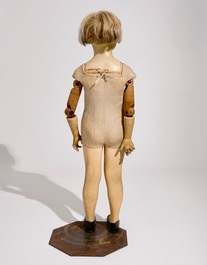 A French wax head mannequin doll of a girl, Pierre Imans, Paris, ca. 1920