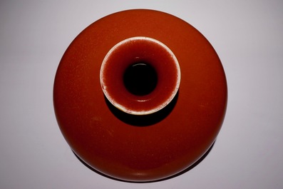 A Chinese monochrome sang-de-boeuf-glazed vase, 19th C.