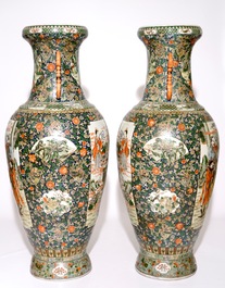 A massive pair of Chinese vases, 20th C.