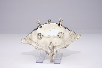 A pair of Flemish silver sauceboats, 18th C.