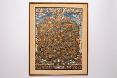 Een thangka, Tibet of Nepal, 19/20e eeuw
