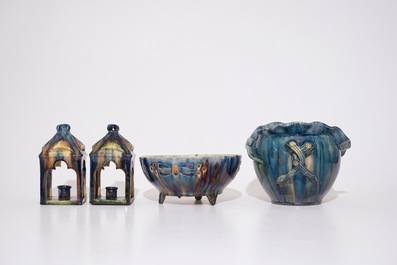 A large collection of Flemish pottery, incl. Art Nouveau examples, 20th C.