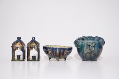 A large collection of Flemish pottery, incl. Art Nouveau examples, 20th C.