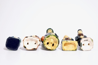 Gilbert Monteyne (1939-), 8 figures en poterie flamande, 20&egrave;me