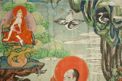 Deux thangkas, Tibet ou N&eacute;pal, 18/19&egrave;me