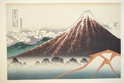 Onze estampes japonaises, incl. oeuvres par Hokusai, 19/20&egrave;me
