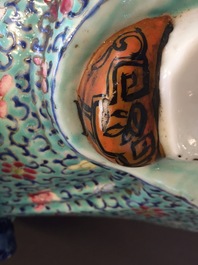 Un grand mod&egrave;le de Shou Lao en porcelaine de Chine famille rose, 19&egrave;me