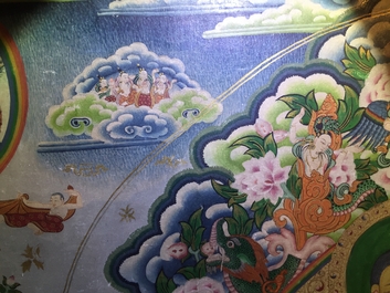 Een grote thangka, Tibet of Nepal, 19/20e eeuw