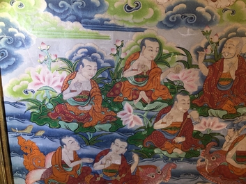 Een grote thangka, Tibet of Nepal, 19/20e eeuw