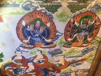 Een grote thangka, Tibet of Nepal, 19/20e eeuw