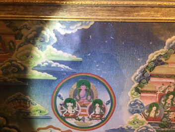 Un thangka de grand format, Tibet ou N&eacute;pal, 19/20&egrave;me