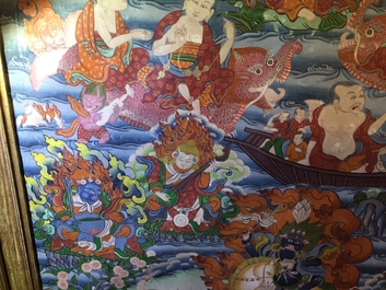 Un thangka de grand format, Tibet ou N&eacute;pal, 19/20&egrave;me