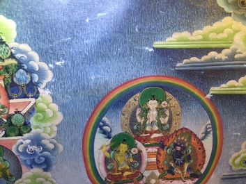 Een grote thangka, Tibet of Nepal, 19/20e eeuw