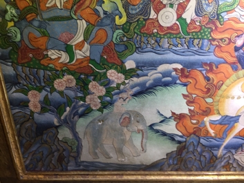 Een grote thangka, Tibet of Nepal, 19/20e eeuw