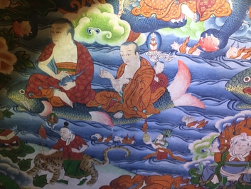 Een grote thangka, Tibet of Nepal, 19/20e eeuw