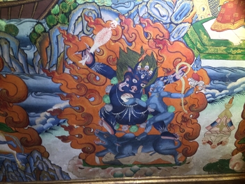 A large thangka, Tibet or Nepal, 19/20th C.