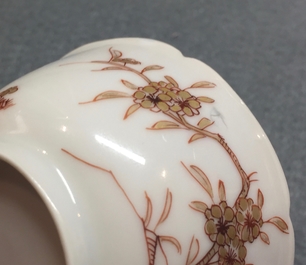 A fine Chinese export porcelain eggshell cup and saucer with a farmer and his buffalo, Yongzheng