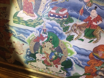 Een grote thangka, Tibet of Nepal, 19/20e eeuw