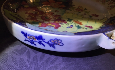 A pair of Chinese famille rose &ldquo;Tobacco Leaf&rdquo; rechaud dishes, Qianlong