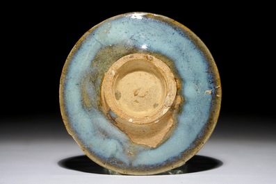 A Chinese junyao-glazed saucer, possibly Yuan