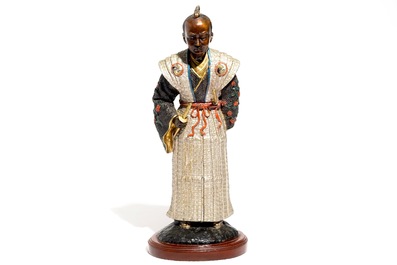 Un mod&egrave;le d'un samoura&iuml; en bronze, Japon, Meiji, 19/20&egrave;me