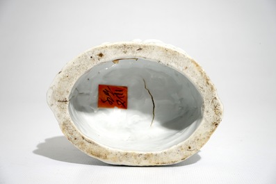 Un mod&egrave;le de l'immortel Li Tieguai en porcelaine blanc de Chine de Dehua, 19&egrave;me