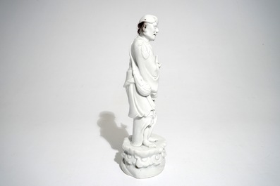 Een Chinees Dehua blanc de Chine model van de onsterfelijke Li Tieguai, 19e eeuw