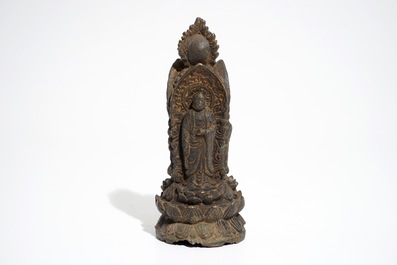 A Sino-Tibetan bronze triple deity group, Ming Dynasty