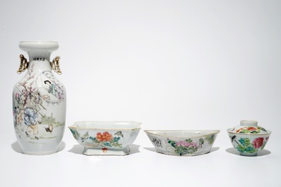 A collection of Chinese qianjiang cai wares, 19/20th C.