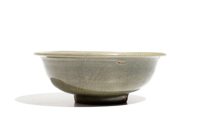 A Chinese monochrome dark Longquan celadon bowl, Ming