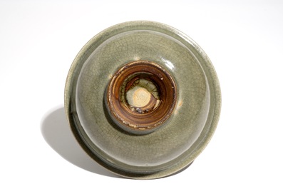 A Chinese monochrome dark Longquan celadon bowl, Ming