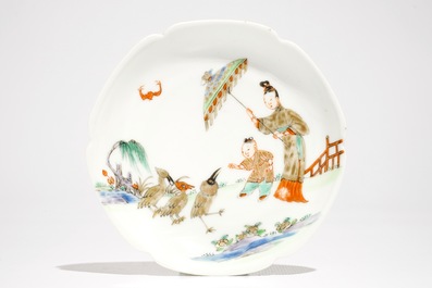 Une tasse et soucoupe en porcelaine de Chine de style Pronk, Qianlong, vers 1740