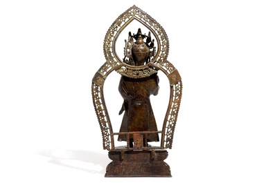 A large bronze figure of Buddha Dipankara, Nepal, 18/19th C.