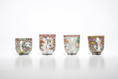 Twelve Chinese famille rose cups, Yongzheng/Qianlong