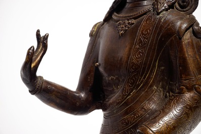 A large bronze figure of Buddha Dipankara, Nepal, 18/19th C.