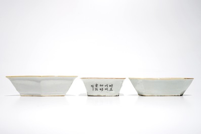 Un service &agrave; mendiants en porcelaine de Chine qianjiang cai, 19&egrave;me