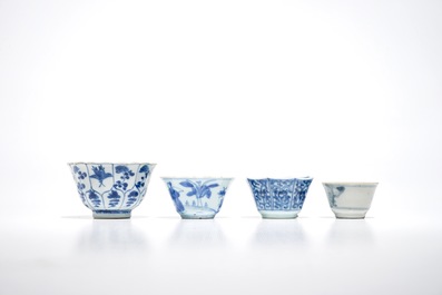 A group of Chinese blue and white wares, mostly Kangxi
