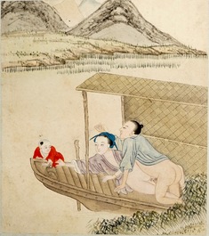Een Chinees album met erotische tekeningen, 19/20e eeuw
